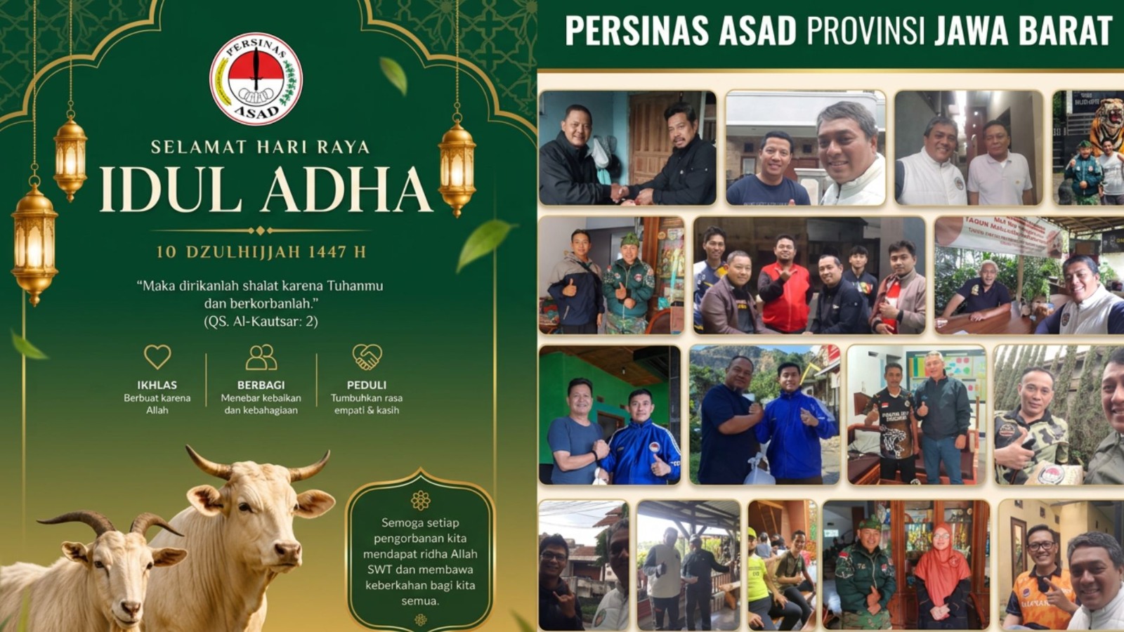 PERSINAS ASAD Jawa Barat Instruksikan Berbagi Daging Kurban dan Perkuat Silaturahim dengan Insan Pencak Silat